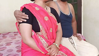 Indian hot housewife sucking and fucking with husband in doggy style in unmistakable dirty hindi audio desi village fit together sharing pussy with husband